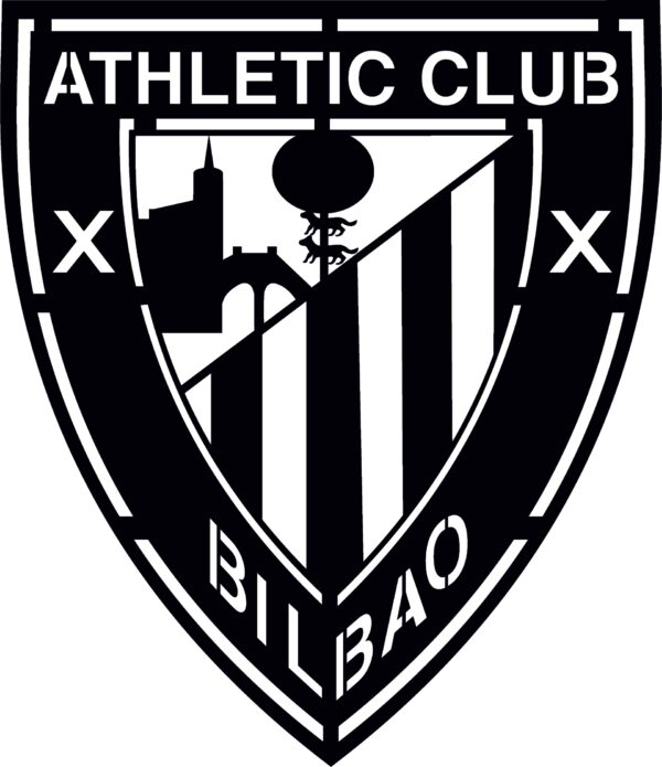 athleti SSDECO.es | Cuadro Decorativo Athletic Club Bilbao - 40x30 cm - Arte Minimalista en MDF Negro